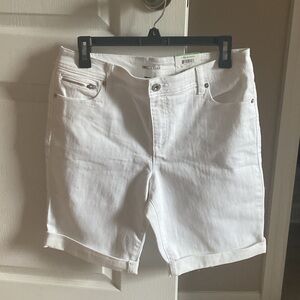 INC International Concepts Bright White Jean Shorts